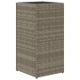 2 synthetic rattan gray planters 30x30x60 cm by , Pots and planters - Ref: Foro24-3210518, Price: 83,99 €, Discount: %