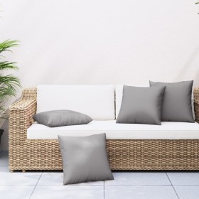 Sofa cushions 4 units gray fabric 40x40 cm by , Cushions for chairs and sofas - Ref: Foro24-360360, Price: 31,17 €, Discount: %