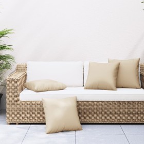 Sofa cushions 4 units beige fabric 40x40 cm by , Cushions for chairs and sofas - Ref: Foro24-360362, Price: 31,91 €, Discount: %