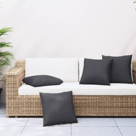 Sofakissen 4 Stück schwarz Stoff schwarz 50x50 cm von , Kissen für Stühle und Sofas - Ref: Foro24-360388, Preis: 46,25 €, Rab...