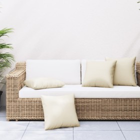 Sofa cushions 4 units cream fabric 60x60 cm by , Cushions for chairs and sofas - Ref: Foro24-360405, Price: 52,99 €, Discount: %