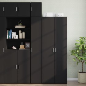 Narrow black engineered wood wardrobe 30x42.5x225 cm by , Sideboards - Ref: Foro24-3281260, Price: 168,61 €, Discount: %