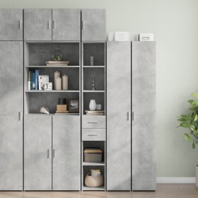 Narrow engineered wood wardrobe in gray concrete, 30x42.5x225 cm by , Sideboards - Ref: Foro24-3281269, Price: 130,93 €, Disc...