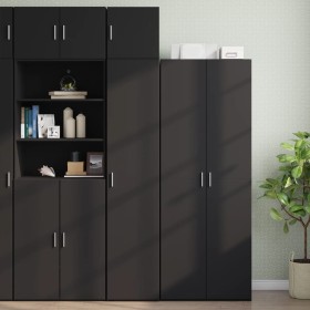 Narrow black engineered wood wardrobe 40x42.5x225 cm by , Sideboards - Ref: Foro24-3281281, Price: 169,99 €, Discount: %