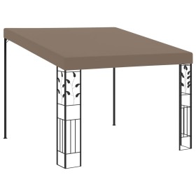 Cenador con montaje en la pared gris taupe 3x3x2,5 m de vidaXL, Carpas y cenadores - Ref: Foro24-312265, Precio: 220,43 €, De...