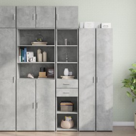 Narrow engineered wood wardrobe in gray concrete, 40x42.5x225 cm by , Sideboards - Ref: Foro24-3281276, Price: 171,99 €, Disc...