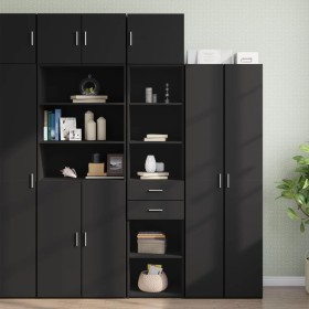 Narrow black engineered wood wardrobe 45x42.5x225 cm by , Sideboards - Ref: Foro24-3281295, Price: 171,99 €, Discount: %