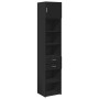 Armario estrecho madera de ingeniería negro 45x42,5x225 cm de , Aparadores - Ref: Foro24-3281295, Precio: 172,63 €, Descuento: %