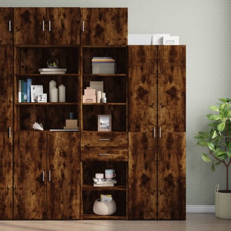 Schmaler Schrank aus geräucherter Eichen-Ingenieurholz 50x42,5x225 cm. von , Sideboards - Ref: Foro24-3281312, Preis: 175,99 ...