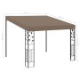 Cenador con montaje en la pared gris taupe 3x3x2,5 m de vidaXL, Carpas y cenadores - Ref: Foro24-312265, Precio: 221,31 €, De...