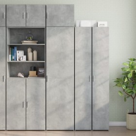 Narrow engineered wood wardrobe in gray concrete, 50x42.5x225 cm by , Sideboards - Ref: Foro24-3281304, Price: 195,99 €, Disc...