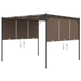 Garden gazebo with taupe gray side curtain 3x3x2.25 m by vidaXL, Tents and gazebos - Ref: Foro24-312263, Price: 226,99 €, Dis...