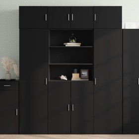 Engineered wood black wardrobe 80x42.5x225 cm by , Sideboards - Ref: Foro24-3281344, Price: 242,56 €, Discount: %