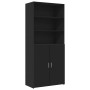 Engineered wood black wardrobe 80x42.5x225 cm by , Sideboards - Ref: Foro24-3281344, Price: 243,60 €, Discount: %