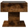 Mesa de centro y LED madera ingeniería roble ahumado 50x50x45cm de , Mesas de centro - Ref: Foro24-847529, Precio: 109,89 €, ...