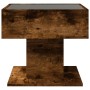 Mesa de centro y LED madera ingeniería roble ahumado 50x50x45cm de , Mesas de centro - Ref: Foro24-847529, Precio: 109,89 €, ...