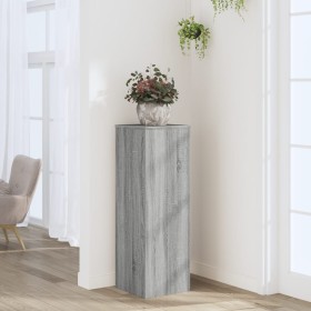 Engineered wood plant stands in Sonoma gray, 33x33x100cm. by , Pot stands - Ref: Foro24-852956, Price: 69,99 €, Discount: %