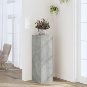 Plant stands made of gray engineered wood and concrete, measuring 33x33x100cm. by , Pot stands - Ref: Foro24-852954, Price: 7...