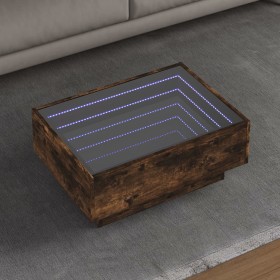 Center table and LED smoked oak engineered wood 70x50x30cm by , Coffee table - Ref: Foro24-847515, Price: 135,99 €, Discount: %