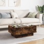 Center table and LED smoked oak engineered wood 70x50x30cm by , Coffee table - Ref: Foro24-847515, Price: 135,99 €, Discount: %