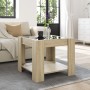 Center table and LED engineered wood Sonoma oak 53x53x45 cm by , Coffee table - Ref: Foro24-847541, Price: 109,67 €, Discount: %