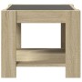 Center table and LED engineered wood Sonoma oak 53x53x45 cm by , Coffee table - Ref: Foro24-847541, Price: 109,67 €, Discount: %