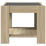 Center table and LED engineered wood Sonoma oak 53x53x45 cm by , Coffee table - Ref: Foro24-847541, Price: 109,67 €, Discount: %