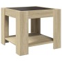 Mesa de centro y LED madera ingeniería roble Sonoma 53x53x45 cm de , Mesas de centro - Ref: Foro24-847541, Precio: 109,49 €, ...