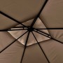 Gazebo with double extendable taupe gray roof 3x3x2.75m 180g/m² by vidaXL, Tents and gazebos - Ref: Foro24-312268, Price: 225...