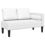 Chaiselongue-Sofa mit weißen Kunstlederkissen. von , Tagesbetten - Ref: Foro24-4007564, Preis: 155,27 €, Rabatt: %