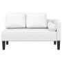 Chaiselongue-Sofa mit weißen Kunstlederkissen. von , Tagesbetten - Ref: Foro24-4007564, Preis: 155,27 €, Rabatt: %