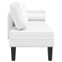 Chaiselongue-Sofa mit weißen Kunstlederkissen. von , Tagesbetten - Ref: Foro24-4007564, Preis: 155,27 €, Rabatt: %