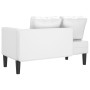 Chaiselongue-Sofa mit weißen Kunstlederkissen. von , Tagesbetten - Ref: Foro24-4007564, Preis: 155,27 €, Rabatt: %