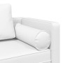 Chaiselongue-Sofa mit weißen Kunstlederkissen. von , Tagesbetten - Ref: Foro24-4007564, Preis: 155,27 €, Rabatt: %