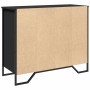 Ingenieurholz-Sideboard schwarz 91x35,5x74,5 cm von , Sideboards - Ref: Foro24-848549, Preis: 86,96 €, Rabatt: %