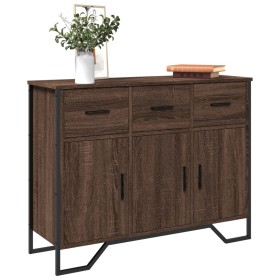 Engineered wood brown oak sideboard 97x32.5x74.5 cm by , Sideboards - Ref: Foro24-848563, Price: 126,99 €, Discount: %