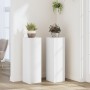 Soportes de plantas 2 uds madera ingeniería blanco 25x25x80 cm de , Soportes para macetas - Ref: Foro24-852942, Precio: 96,78...