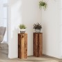 Soportes de plantas 2 uds madera roble envejecido 17x17x60 cm de , Soportes para macetas - Ref: Foro24-852940, Precio: 53,71 ...