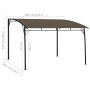 Garden parasol awning in taupe grey, 3x3x2.55 m by vidaXL, Tents and gazebos - Ref: Foro24-312254, Price: 257,69 €, Discount: %