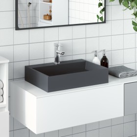 Lavabo de fundición de mineral/mármol antracita 50x38x13 cm de , Lavabos - Ref: Foro24-155984, Precio: 124,91 €, Descuento: %