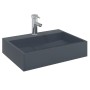 Cast mineral/marble anthracite washbasin 50x38x13 cm by , Sinks - Ref: Foro24-155984, Price: 124,91 €, Discount: %