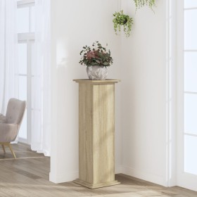 Soportes de plantas madera ingeniería roble Sonoma 33x33x100 cm de , Soportes para macetas - Ref: Foro24-852980, Precio: 65,9...