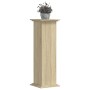 Soportes de plantas madera ingeniería roble Sonoma 33x33x100 cm de , Soportes para macetas - Ref: Foro24-852980, Precio: 69,5...