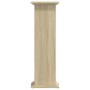 Soportes de plantas madera ingeniería roble Sonoma 33x33x100 cm de , Soportes para macetas - Ref: Foro24-852980, Precio: 69,5...