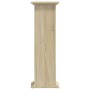 Soportes de plantas madera ingeniería roble Sonoma 33x33x100 cm de , Soportes para macetas - Ref: Foro24-852980, Precio: 69,5...