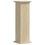 Soportes de plantas madera ingeniería roble Sonoma 33x33x100 cm de , Soportes para macetas - Ref: Foro24-852980, Precio: 69,5...