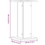 Pflanzenständer 2 Stück aus schwarzem Ingenieurholz 30x30x60 cm von , Topfständer - Ref: Foro24-3307856, Preis: 62,67 €, Raba...