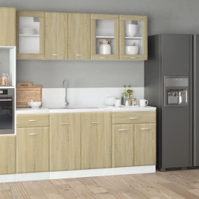 4-piece engineered oak Sonoma kitchen furniture set by , Kitchen cabinets - Ref: Foro24-3307657, Price: 245,65 €, Discount: %