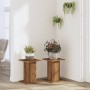 Plant stands 2 units oak wood artisan 30x30x40 cm by , Pot stands - Ref: Foro24-3307854, Price: 57,35 €, Discount: %