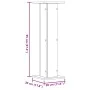 Plant stands 2 units smoked oak wood 30x30x95 cm by , Pot stands - Ref: Foro24-3307877, Price: 73,62 €, Discount: %